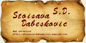 Stoisava Dabesković vizit kartica